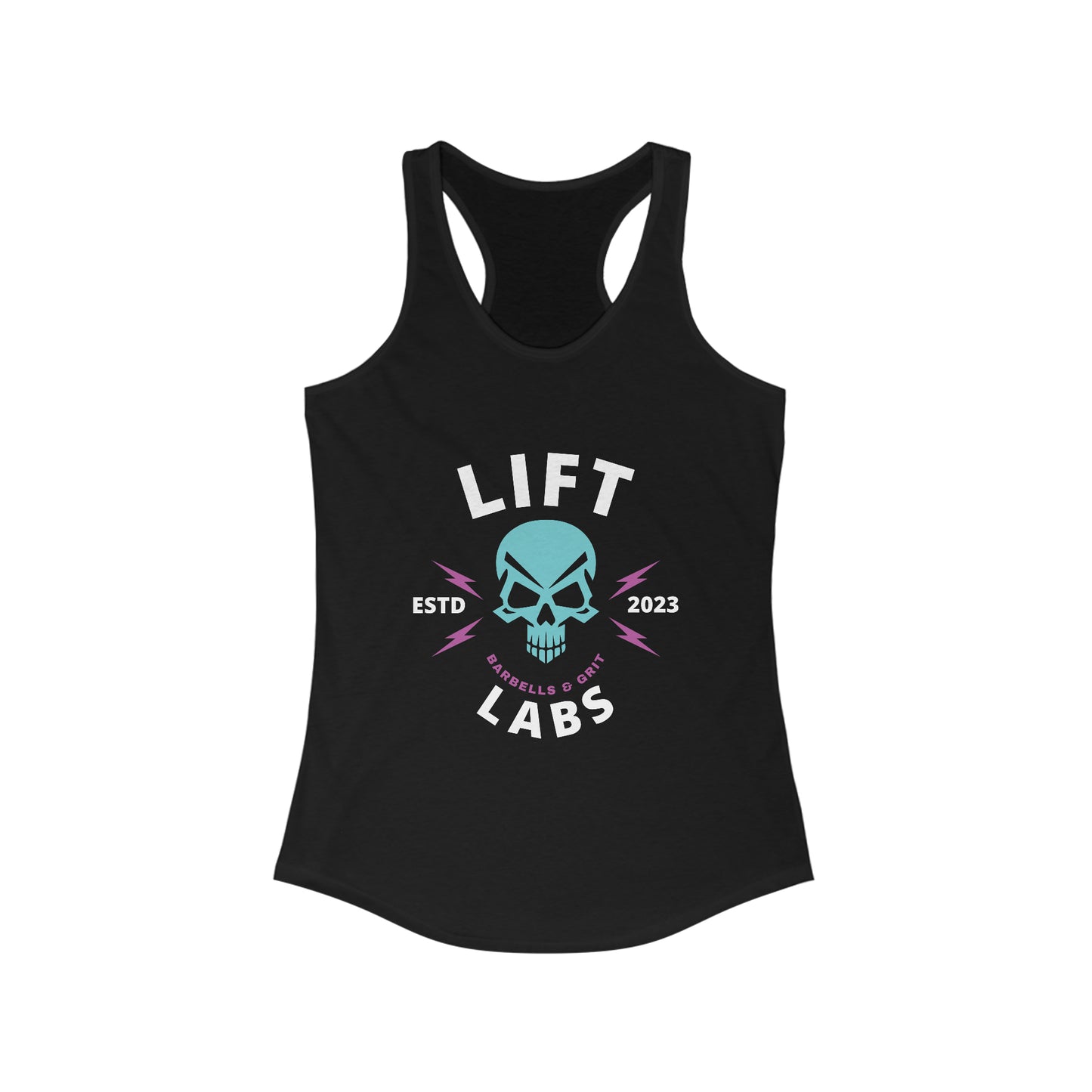 Lightning Bolt Skull Women's Racerback Gym Tank