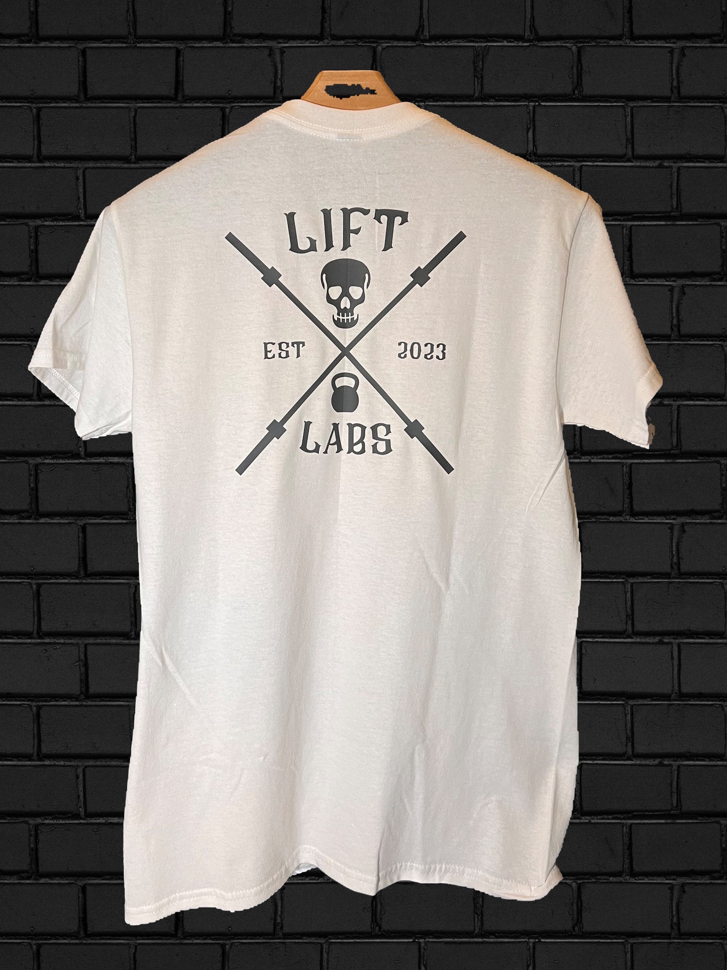 Barbell & Skull Strength T-Shirt (White)