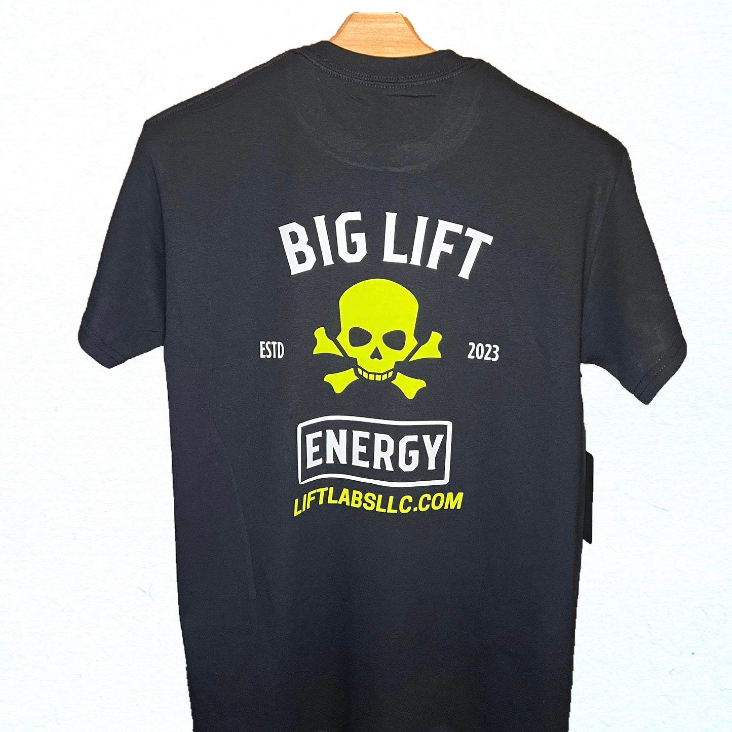 Big Lift Energy Skull & Crossbones Gym Tee